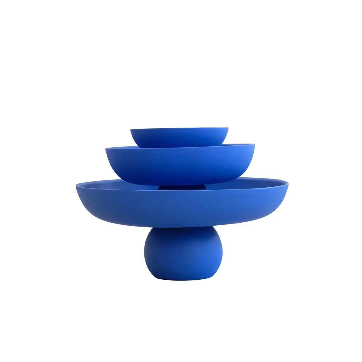 Handbemalte Dekoschale Baburu Medio Marrakech Blue Ø 30 cm