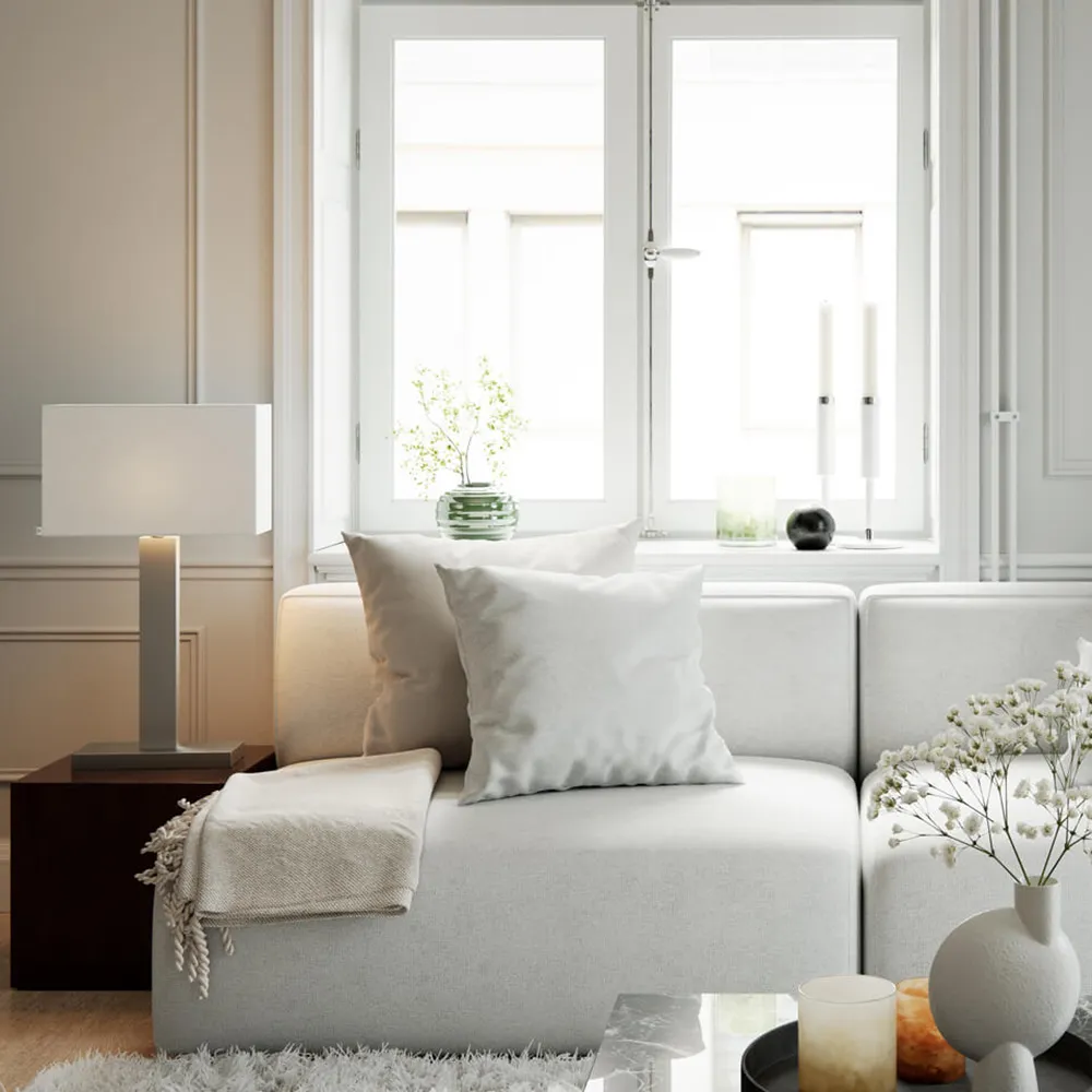 Prime Tischleuchte 69 cm Gebürsteter Stahl