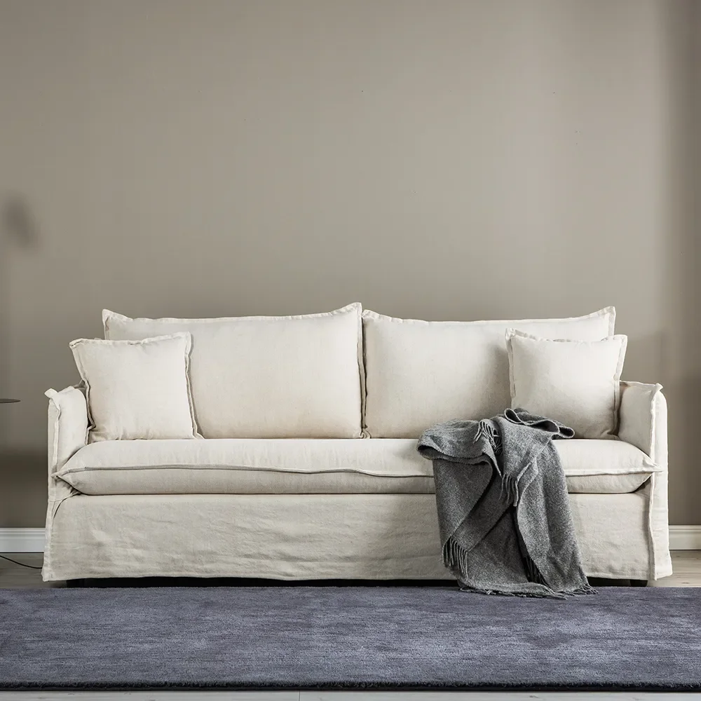 Nova 3-Sitzer Sofa Beige Leinen