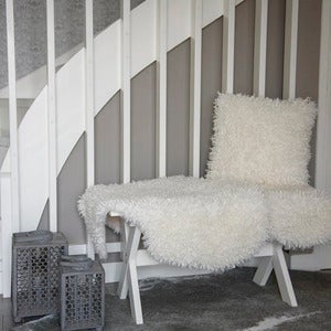 Wooly Teppich 60x90 cm Elfenbein