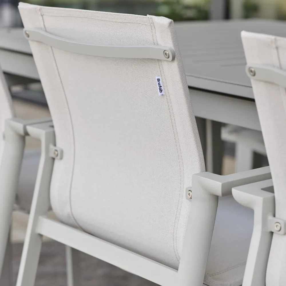 Delia Stapelstuhl Light Grey/Textilene