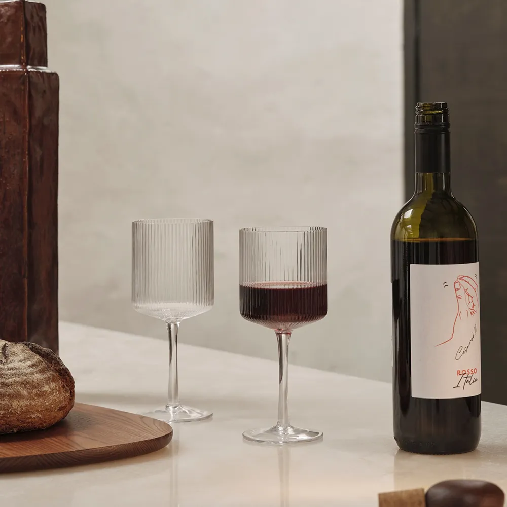 Ripple Rotweingläser 2er-Pack - Clear