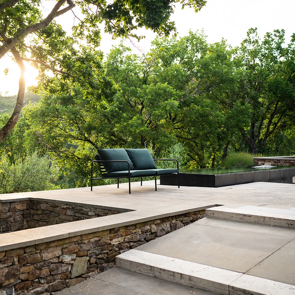 Avon 2 Sitzer Sofa Rust/Schwarz