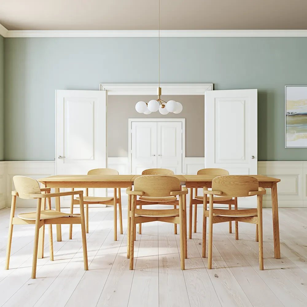 SM142 Esstisch 100x74-270 cm Eiche Natur geölt