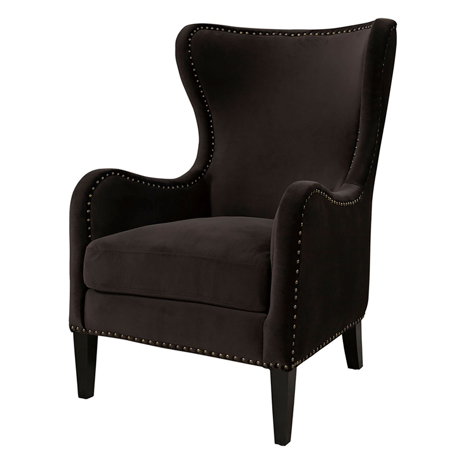 Mischa Sessel Samt dunkelbraun