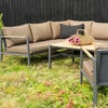 Cap Ecksofa Groß Anthracite / Brown 