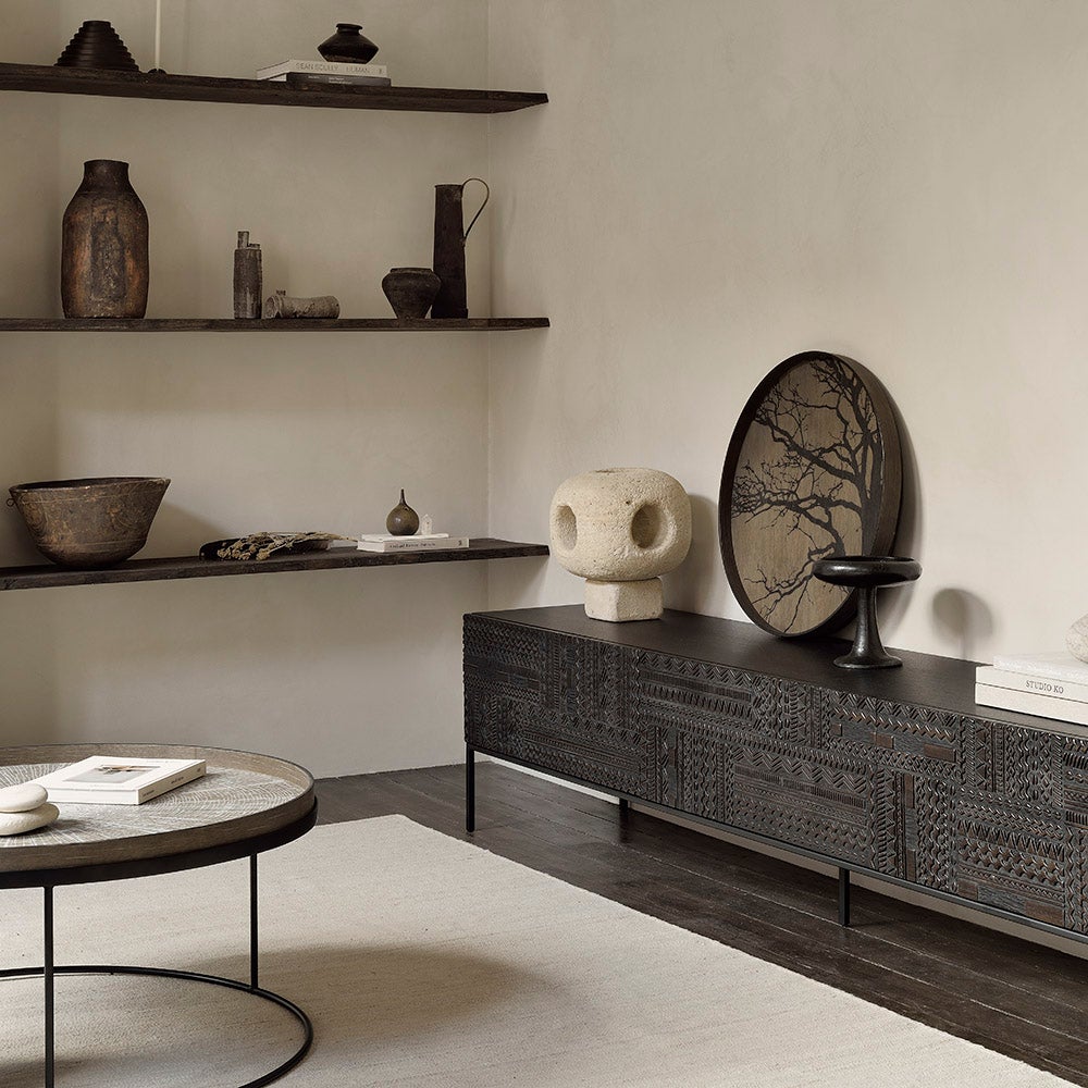 Slice Holztablett Ø92 cm weiß