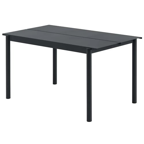 Linear Steel Esstisch 140X75 cm Anthracite Black