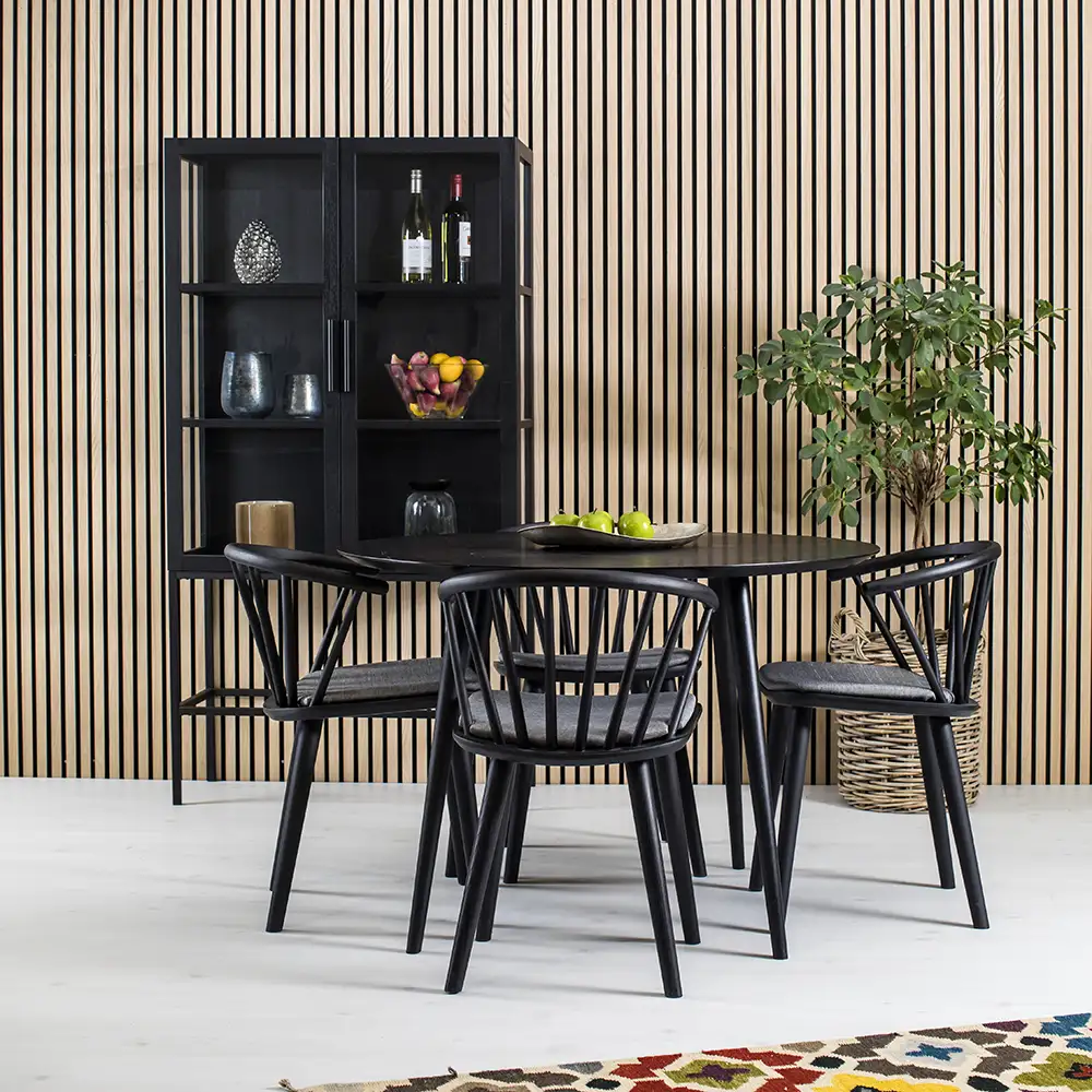 Miles Esstisch 110 cm schwarz gebeizte Esche