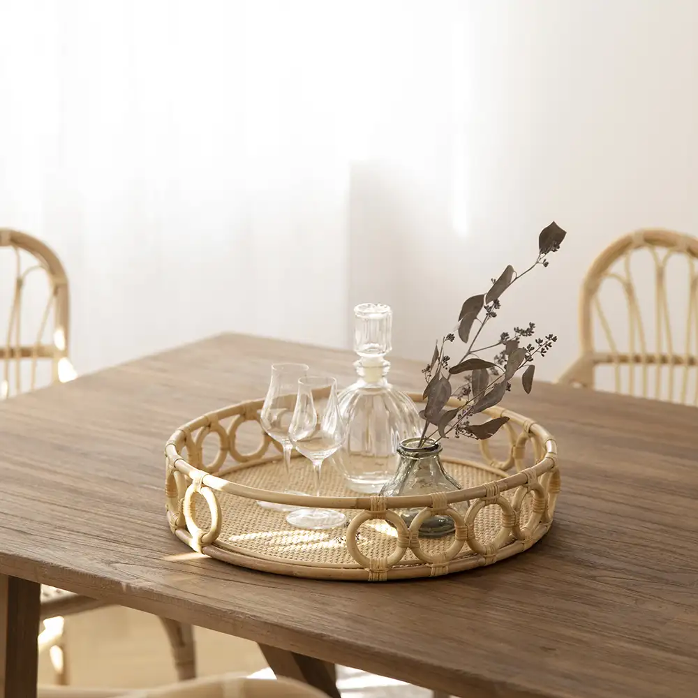 Mira Tablett Ø45 cm Natur