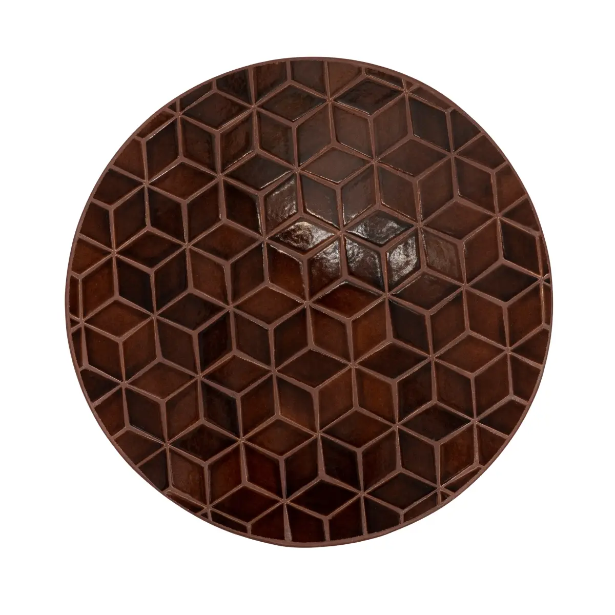 Couchtisch Patterna mit Mosaikplatte, rot