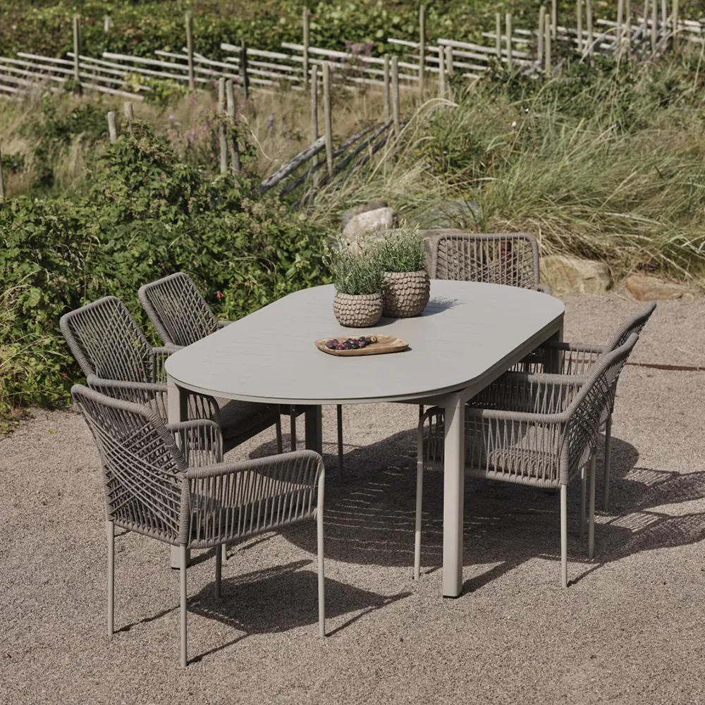 Lomma Esstisch 110x220-280 cm elipse Khaki