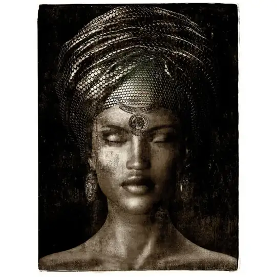 Wanddekoration Glamour girl sepia 100x150 cm