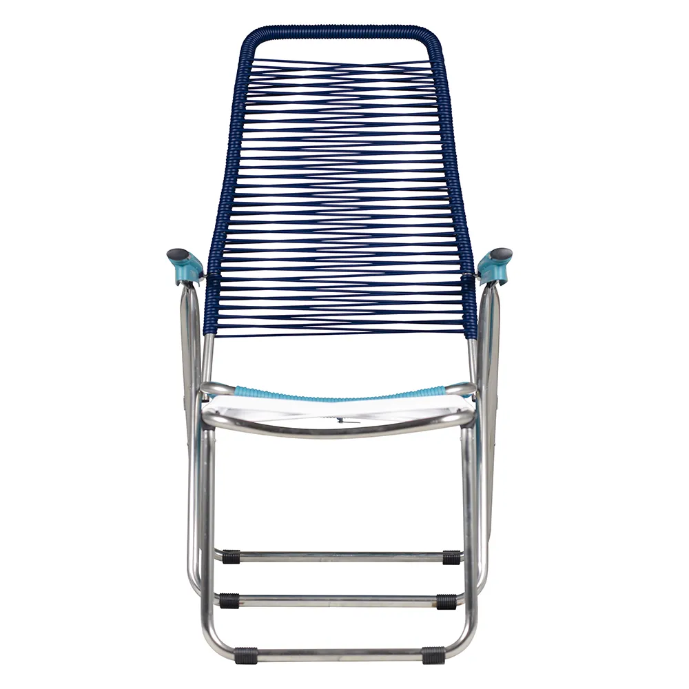 Spaghetti Liegestuhl Pop blau/türkis/weiß/türkis aus Aluminium