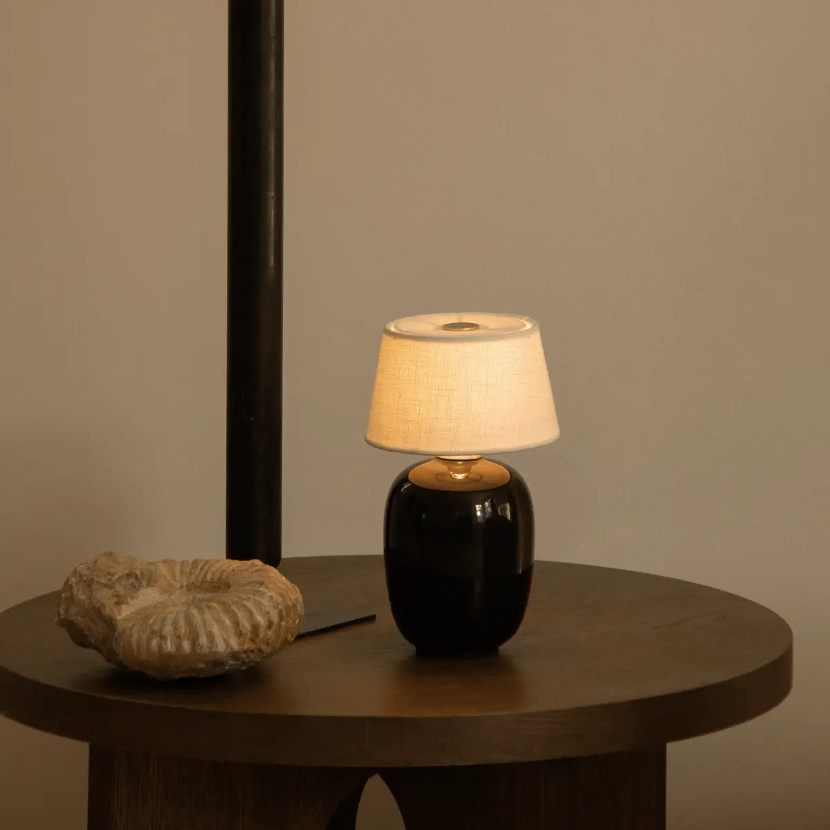 Tragbare Torso-Lampe Schwarz