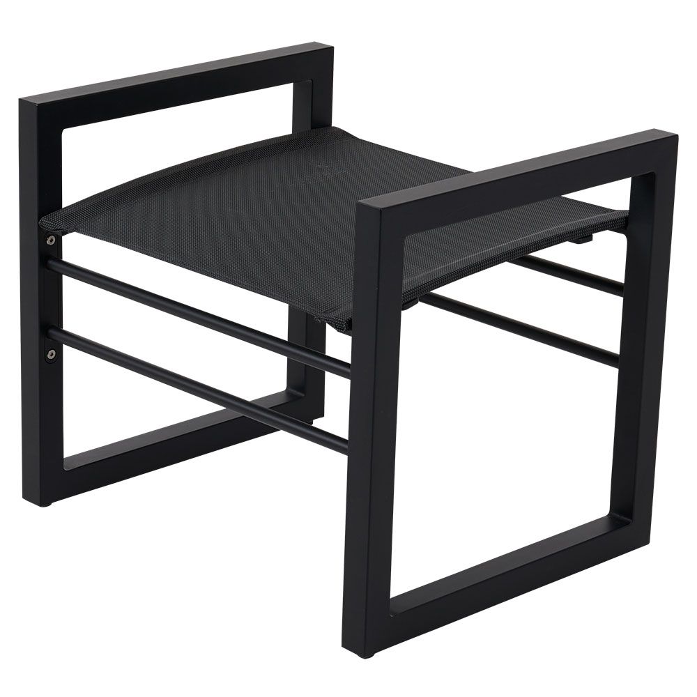 Vevi Fußhocker schwarz/grau