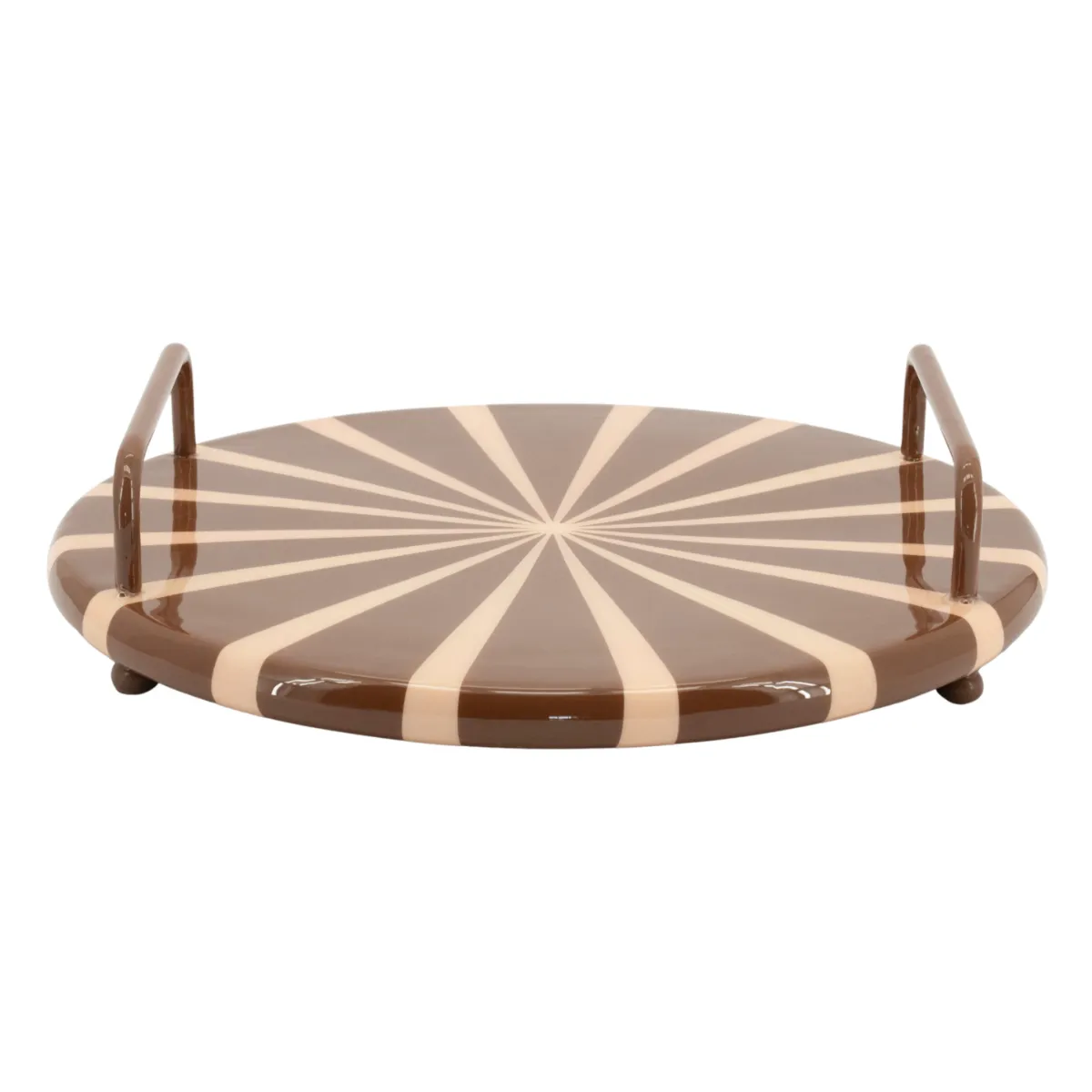 Toffy Tablett 40x40x10 cm Eisen Braun