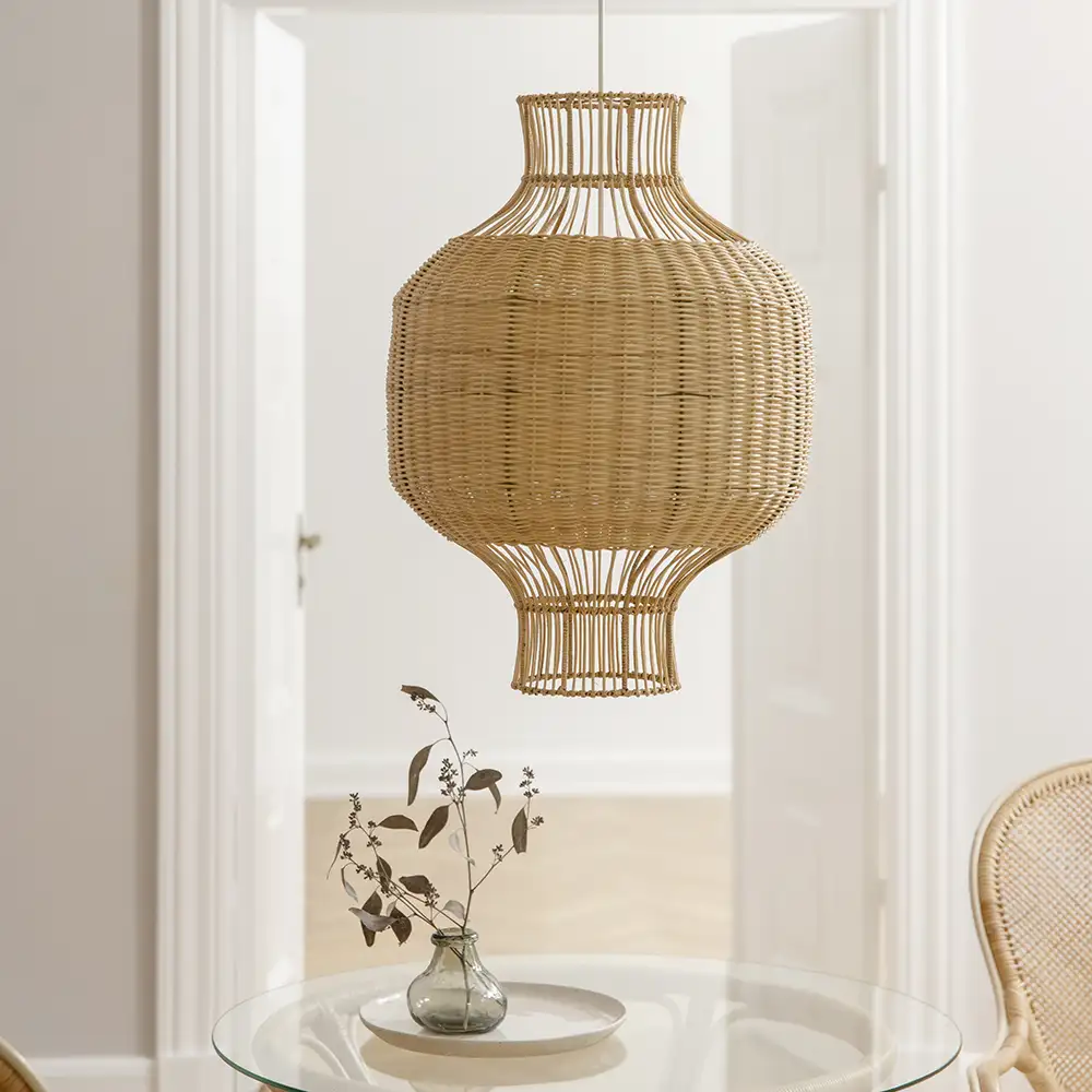 Hikari Lampenschirm Rattan natur
