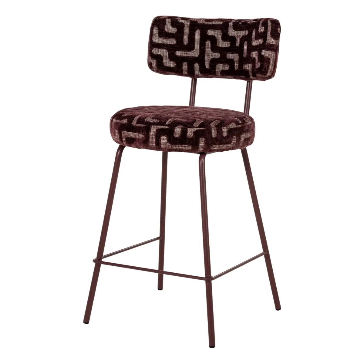 Belle Vie 47x53,5x94,5 cm Metall, Schaumstoff & Stoff Plum