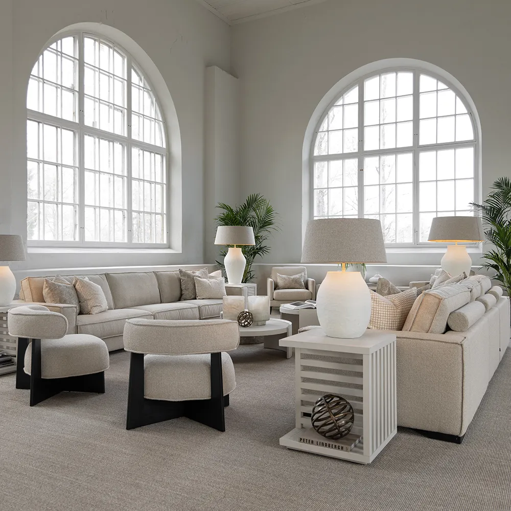 FIORA Tischlampe-Elfenbein