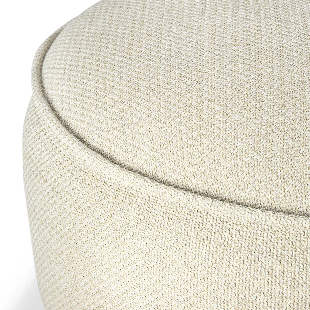 Donut outdoor pouf - Marsala check fabric - XL 80 x 80 x 43