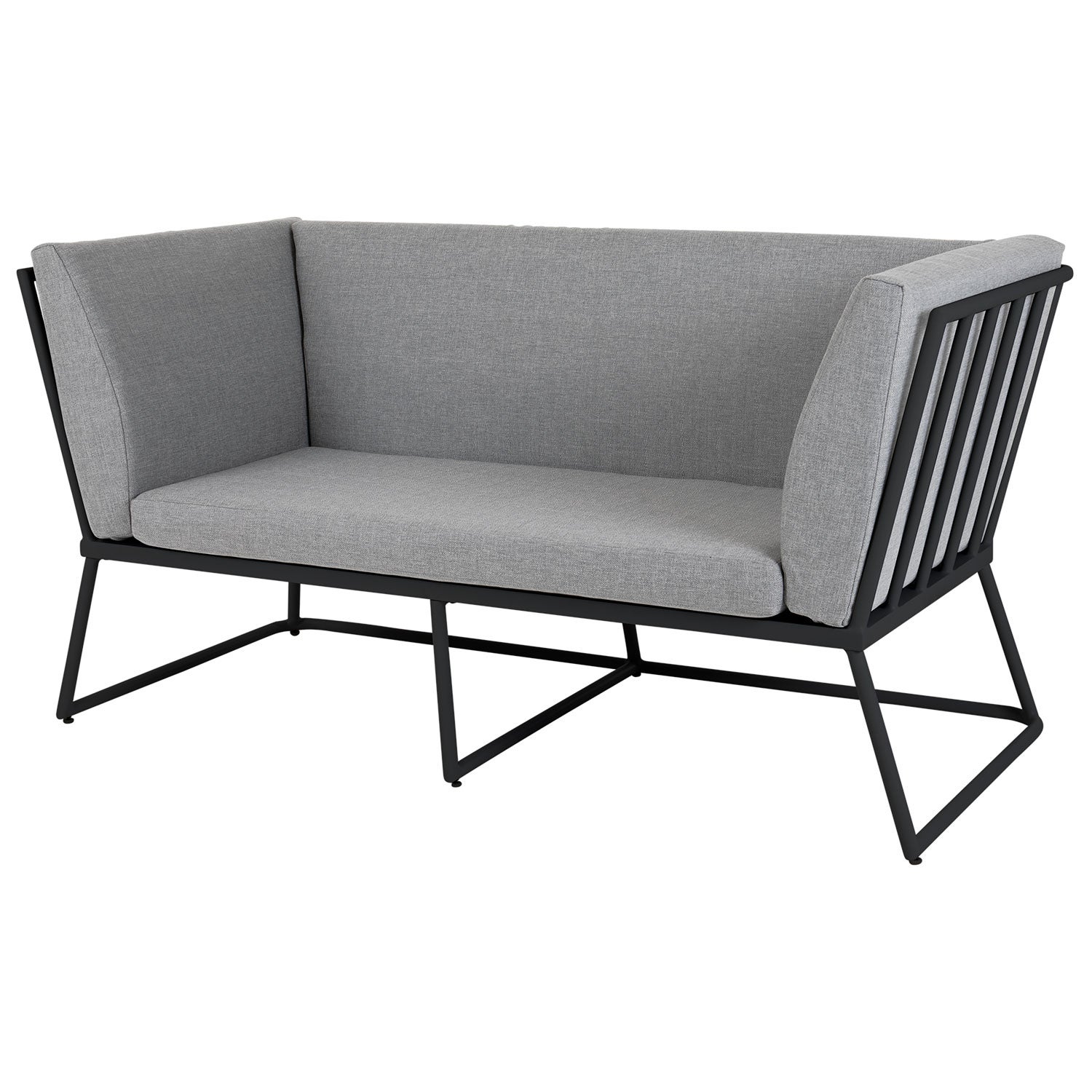 Vence 2-Sitzer Sofa schwarz/grau