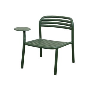 Bliss loungesessel m/beistelltisch rechts Dark green, aluminium