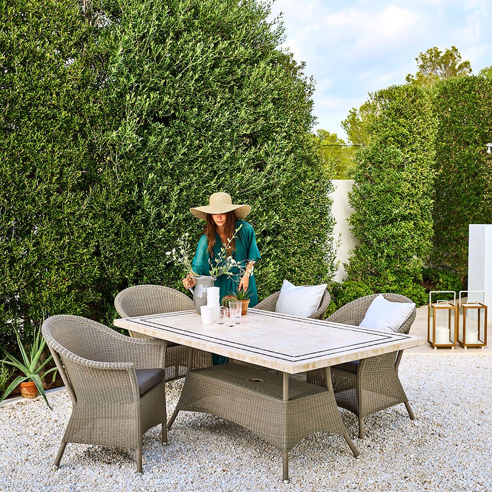 Lansing Rattan Sessel Taupe