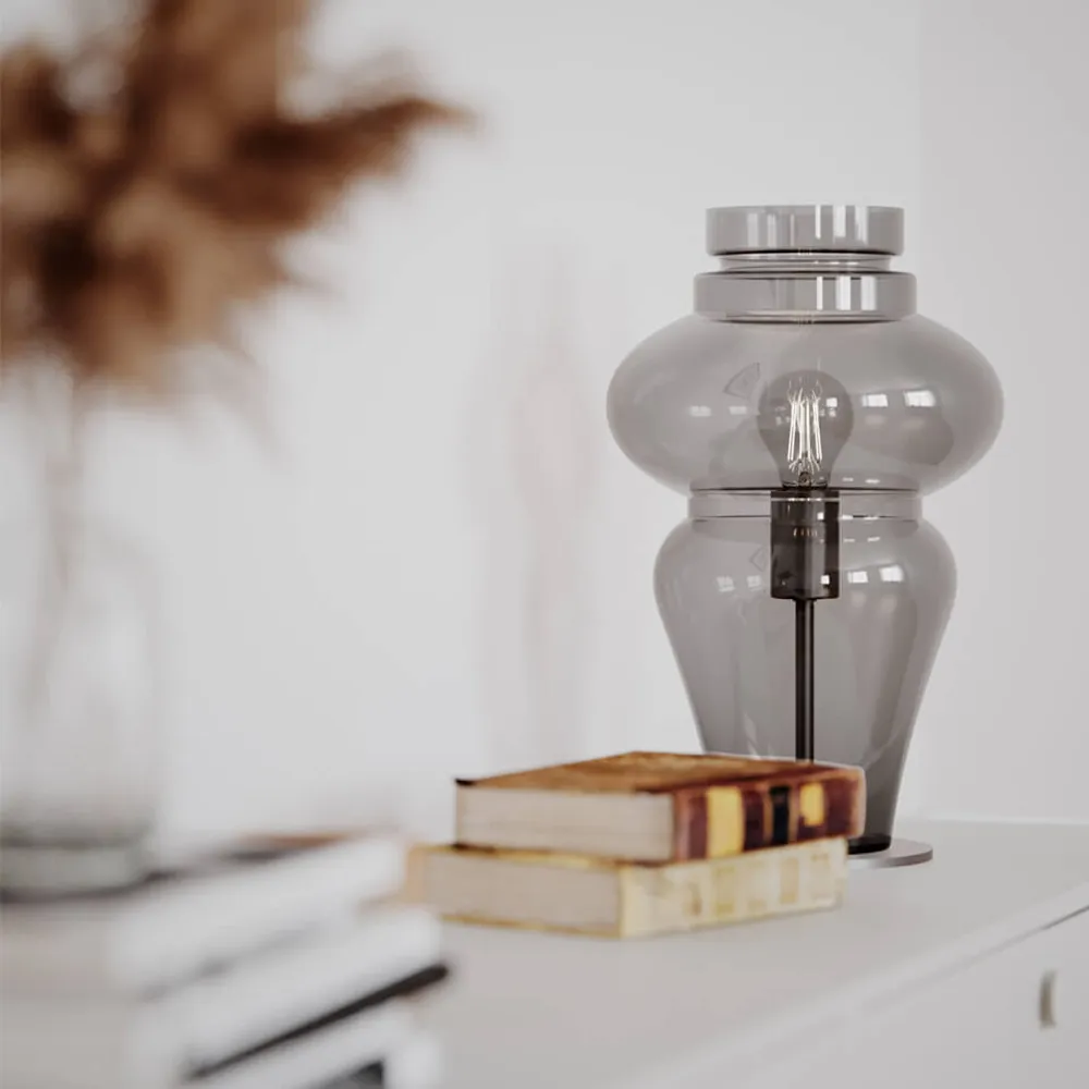 Dolores Tischleuchte grau