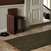 Block Handgewebter Teppich – Olive/Natur