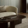 Brutalistischer Couchtisch Mahagoni 143x75 cm