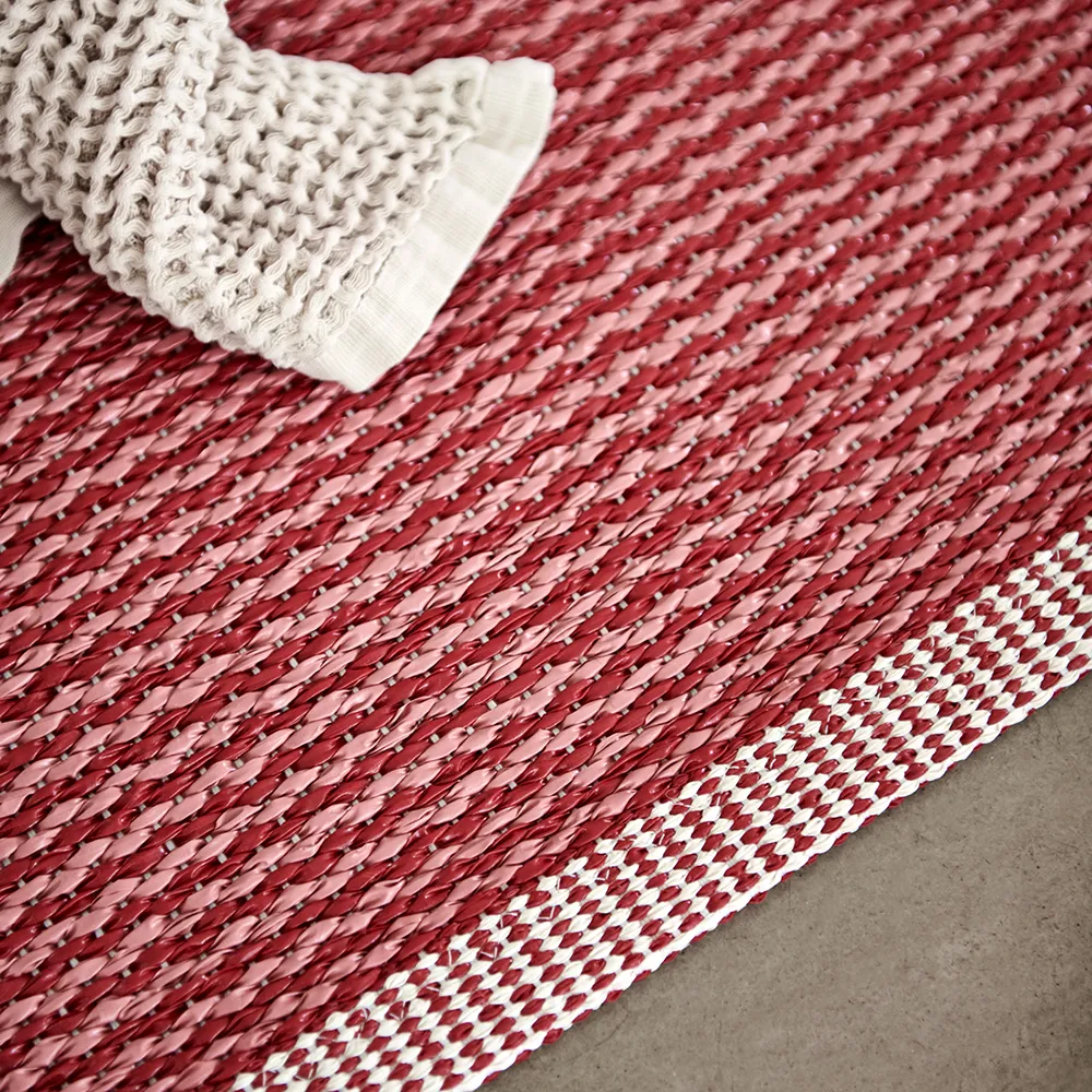 Mono Teppich 60x85 cm blush / dark red
