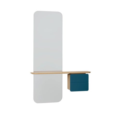 One More Look Spiegel eiche/Petrol Blue