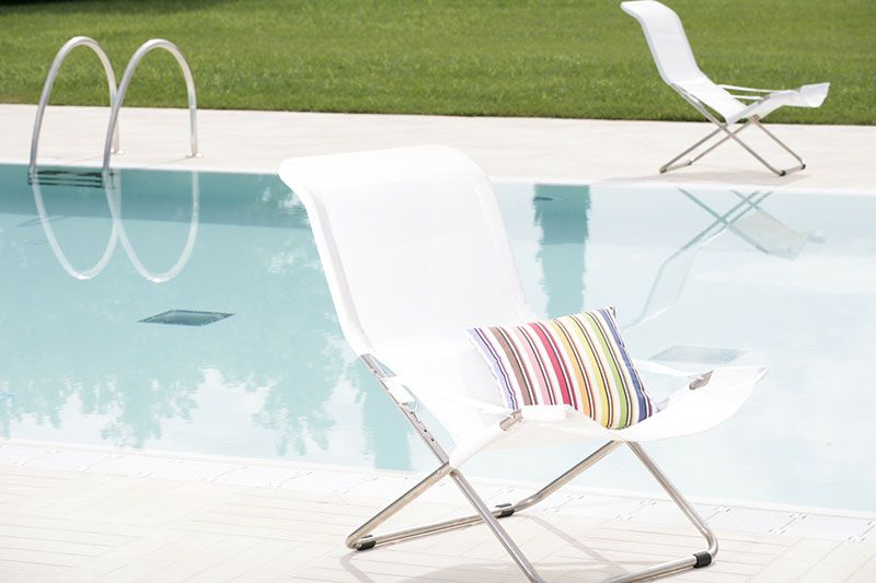 Fiesta Liegesessel schwarz Aluminium