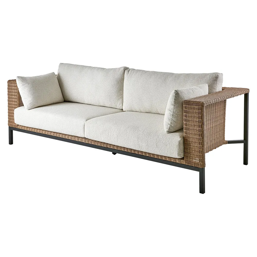 Shell Sofa Teddy Rice/ Black