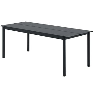 Linear Steel Esstisch 200X75 cm Anthracite Black