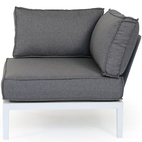 Mackenzie Eckstück weiß Aluminium