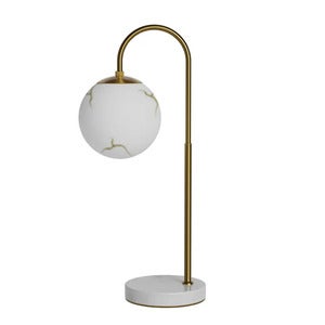 Bellagio Tischleuchte H60cm Messing/Weiß