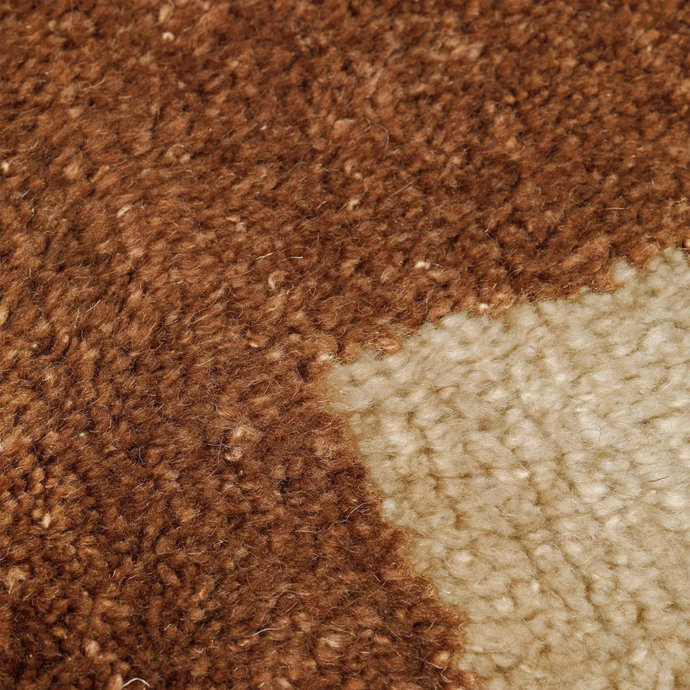 Mara Knotted Teppich 120x80 cm Dk Brick/Off-W