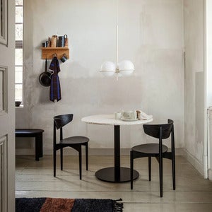 Mineral Esstisch - Bianco Curia/Black