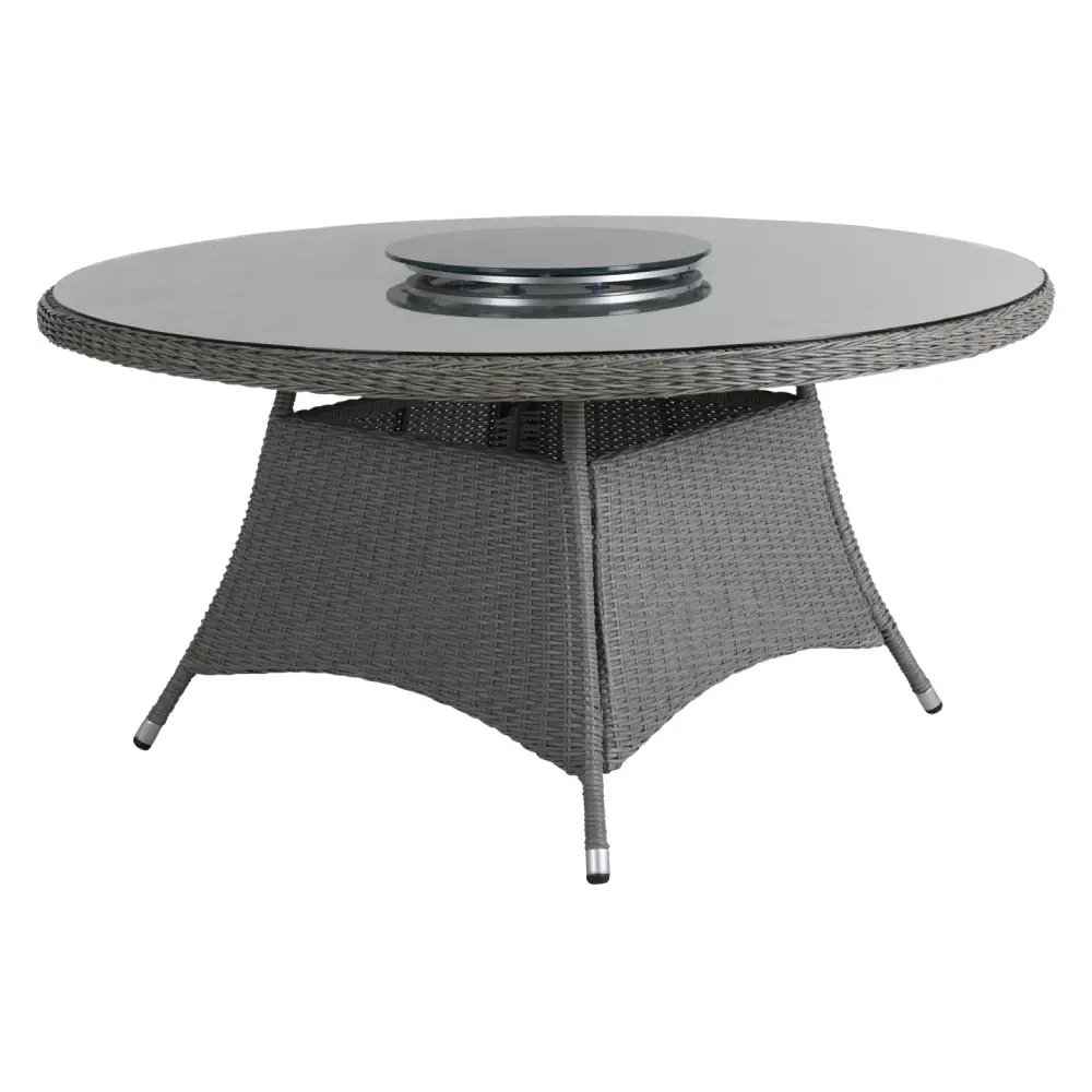 Elara Schleuderschale 50 cm grau Aluminium/Glas