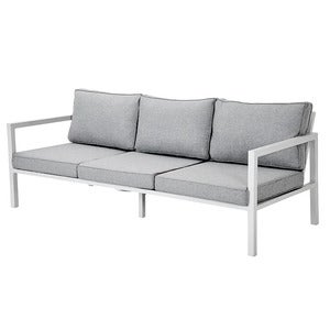 Belfort 3-sitzer-sofa   inklusive Kissen weiß / Peral Grey