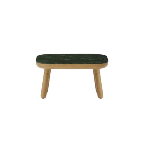 Paff Beistelltisch niedrig Eiche/Green Marble