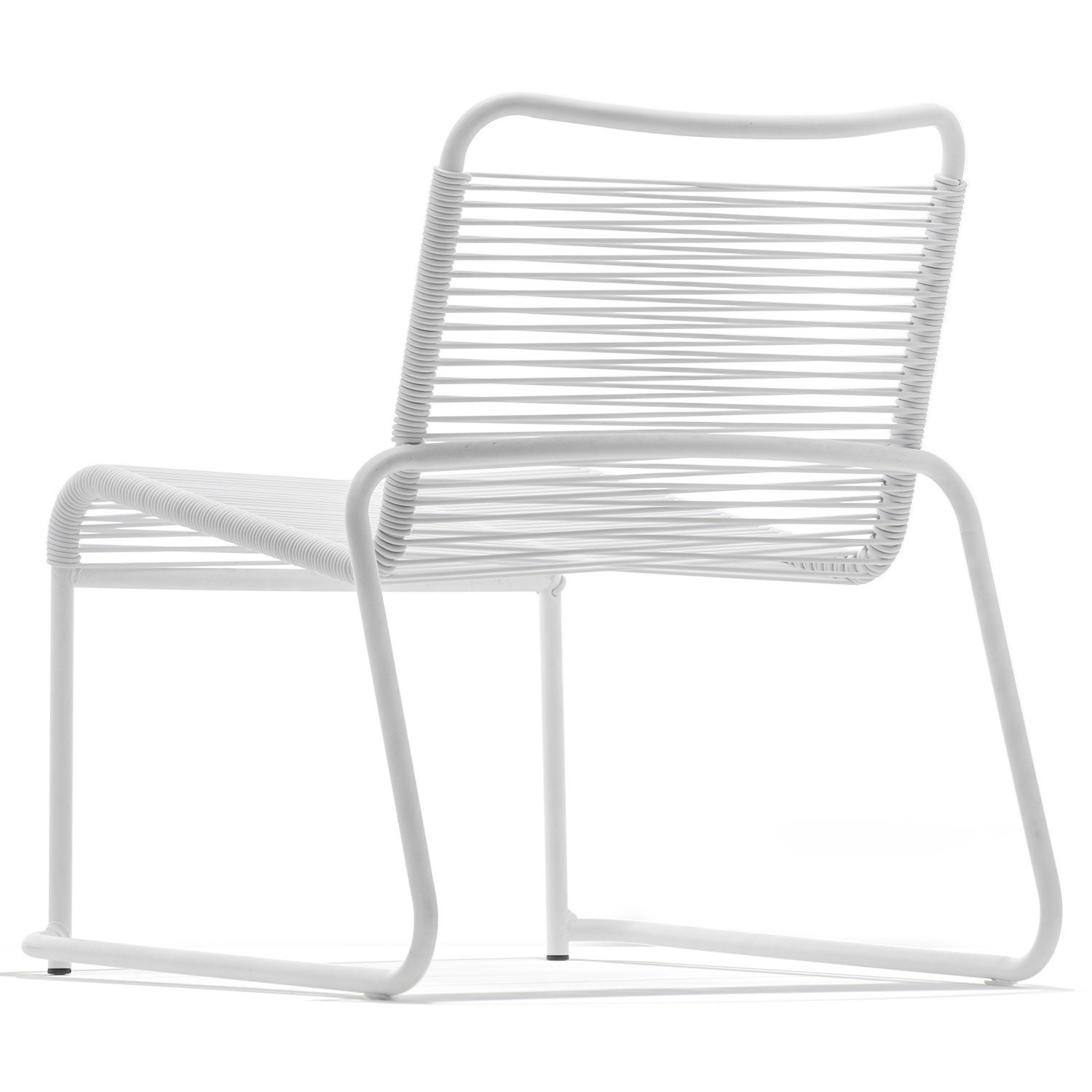 Lido Lounge Chair Sessel mit niedriger Rückenlehne Weiß Aluminium