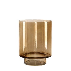 Reef Kerzenlaterne aus Glas Ø20 cm - Rauchbraun