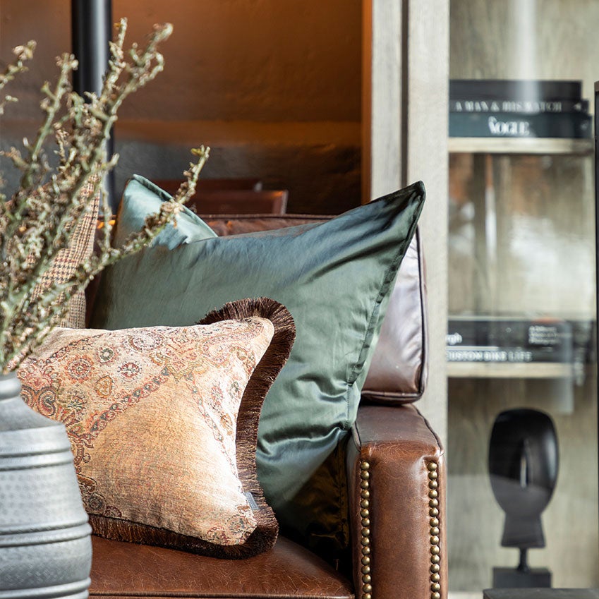 Dorsia Grün Kissenbezug Rahmen 50X50