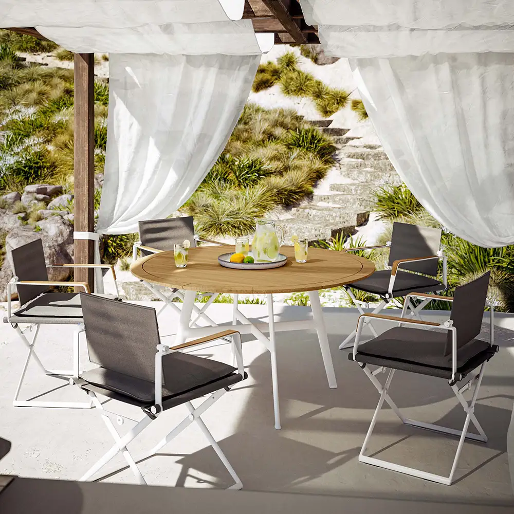 Seax Sessel Schwarz/Teak/Taupe