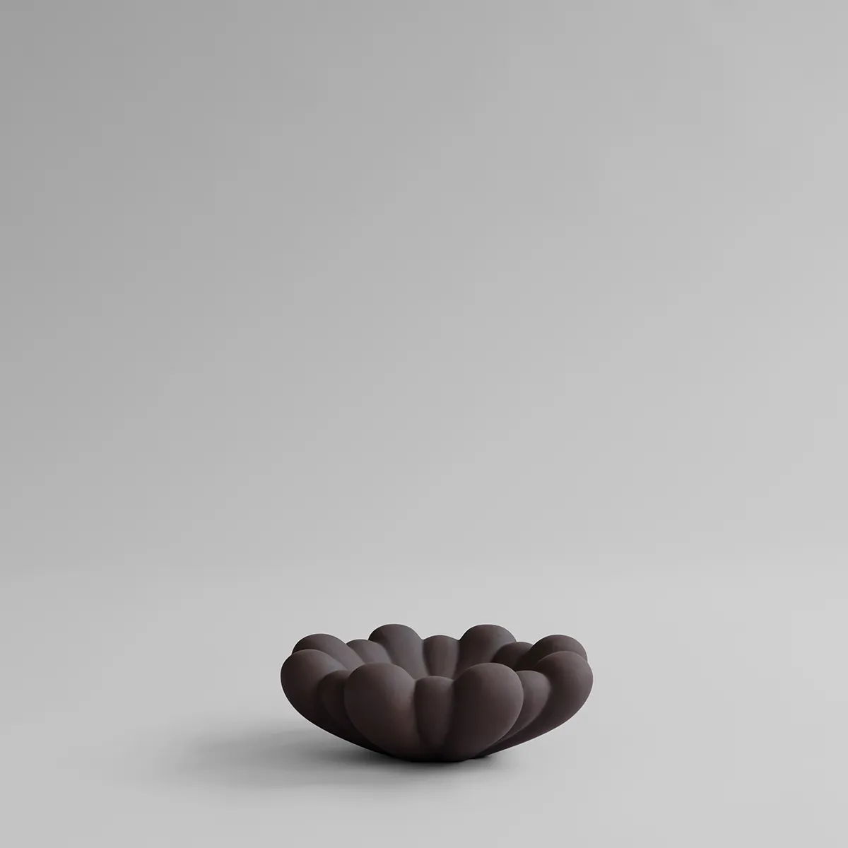 Handgefertigte Dekoschale Bloom Chocolate Brown Ø 28,5 cm