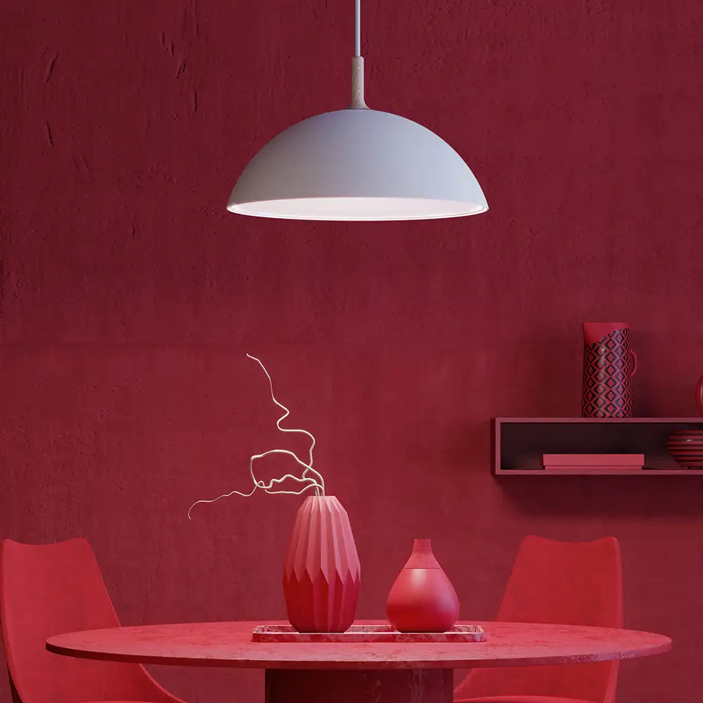 Bowl pendel weiß E27 