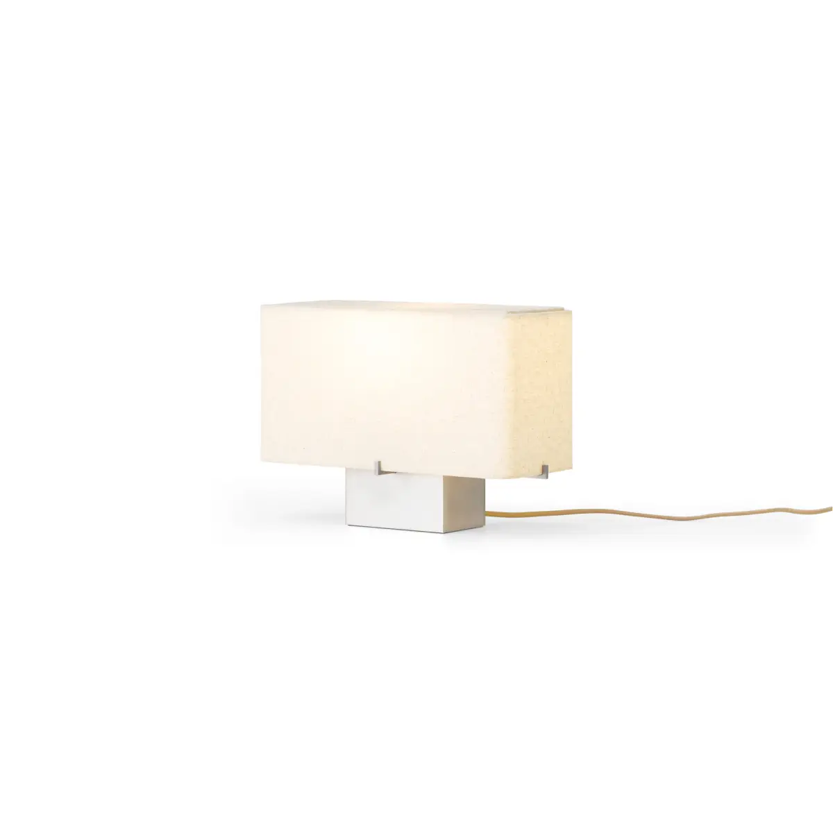 Nonna Tischlampe Gebürstet/Textil Sand H24 cm